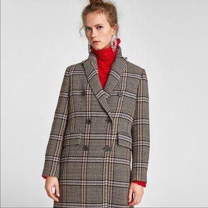 Zara plaid coat
